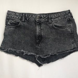 Topshop Washed Black/Grey demon shorts